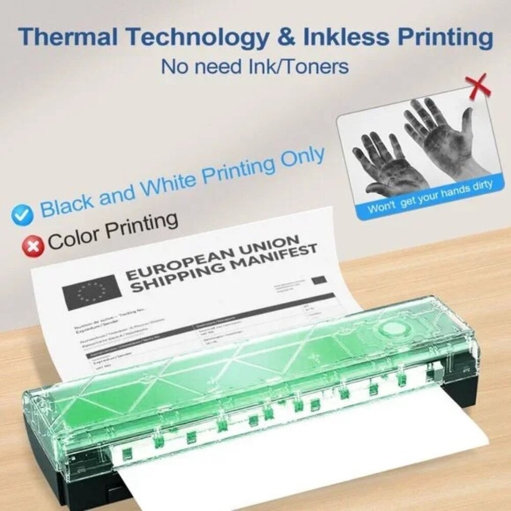 Portable Printer. Wireless, Bluetooth Printer, Travel, No Ink Needed - Picture 3 of 5